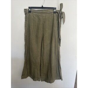 Anthropologie wide leg belted Cropped pants Boho Y2K Grunge Loganlook Medium